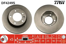 Disc frana, Opel, Renault, Nissan Movano A Caroserie, Master Ii Bus, Master Ii Caroserie, Movano A Bus, Movano A Platou, Sasiu, Ø306 mm, TRW DF4249S