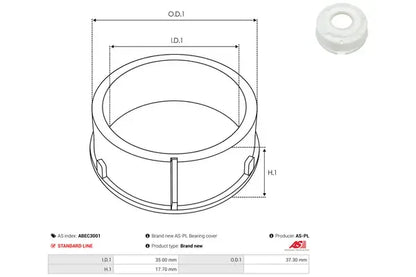 Capac protector alternator, 43x42x30 mm, AS-PL ABEC3001