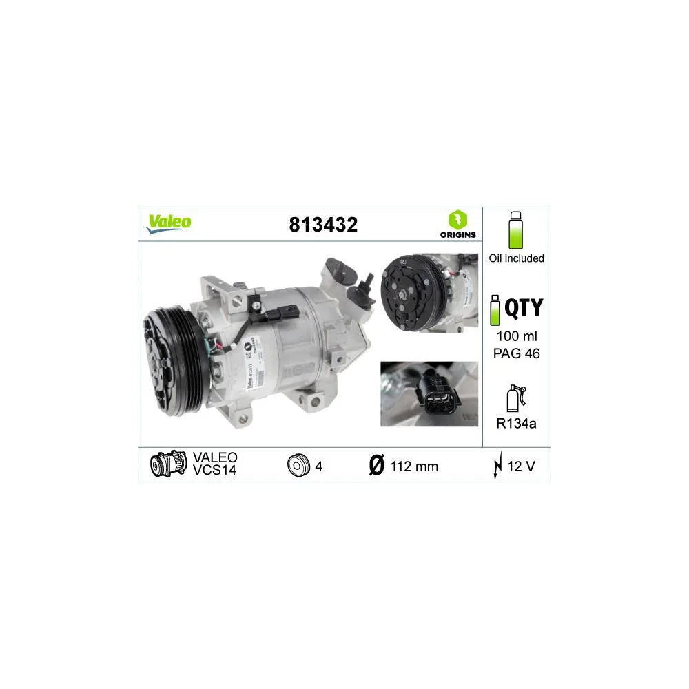 Compresor Auto Valeo pentru Dacia Logan/Sandero, Renault Logan/Thalia - 813432