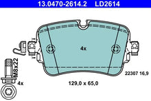 Set placute frana, frana disc TRW pentru Audi - 13.0470-2614.2