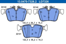 Set placute frana disc, Jaguar, Land Rover, Volvo, 159x122x62 mm, TRW 13047073262
