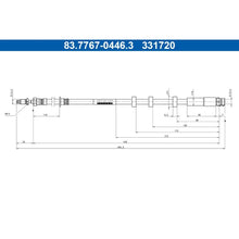 Furtun Frana Elast Volvo Xc40 1,5-2,0 17- Stanga/Dreapta Volvo pentru Volvo Xc40 - 83.7767-0446.3