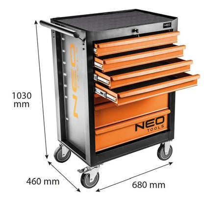 Dulap De Atelier, 7 Sertare + 176 De Scule NEO - 84-222-12