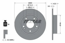 Disc frana Textar pentru Honda - 92164303