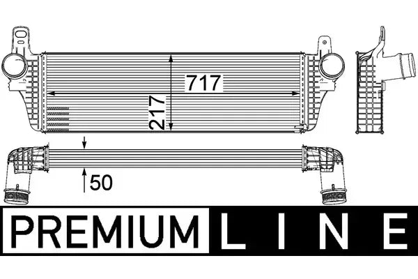 Intercooler compresor BEH MAH, 981x354x316 mm, Mahle CI242000P