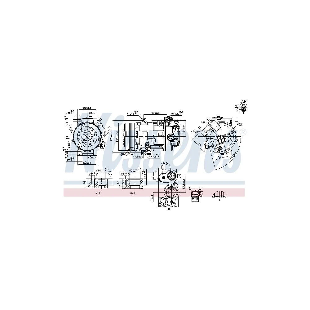 Compresor Auto Nissens 12 V - 890420
