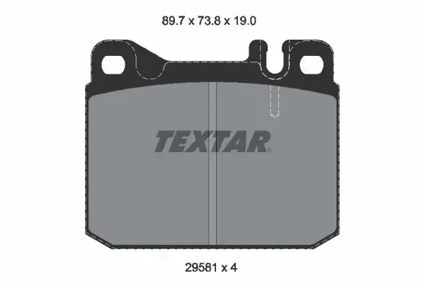 Set placute frana disc, Mercedes-Benz Unimog, 124x86x86 mm, Textar 2958105