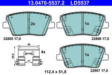 Set placute frana, frana disc TRW pentru Hyundai - 13.0470-5537.2
