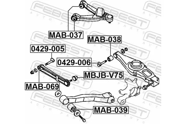 Suport trapez FST, Mitsubishi Pajero, Febest FSTMAB069