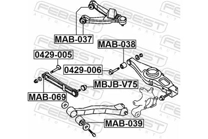 Suport trapez FST, Mitsubishi Pajero, Febest FSTMAB069