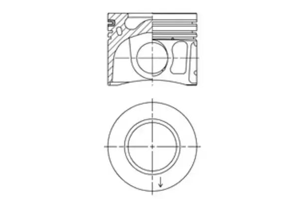 Piston, Citroen, Fiat, Ford, Peugeot, Kolbenschmidt 41072620