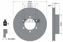 Disc frana, Toyota Fj Cruiser, Hilux, 660x342x76 mm, Textar 92274903