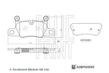 Set placute frana, frana disc Blue-Print pentru Porsche - ADBP420059