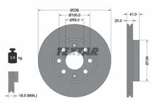 Disc frana Textar pentru Chevrolet, Daewoo - 92133403