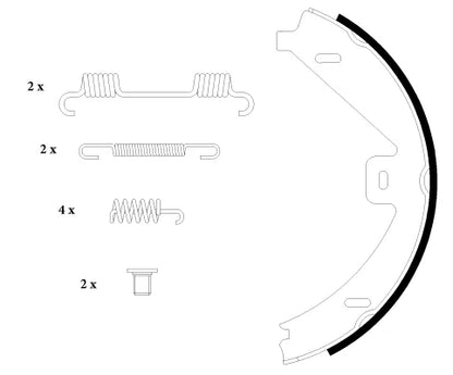 Set Saboti Frana, Frana De Mana Textar pentru Mercedes-Benz C Class Cupe/Cls/Cls Shooting/E Class, Mercedes C - 91069100