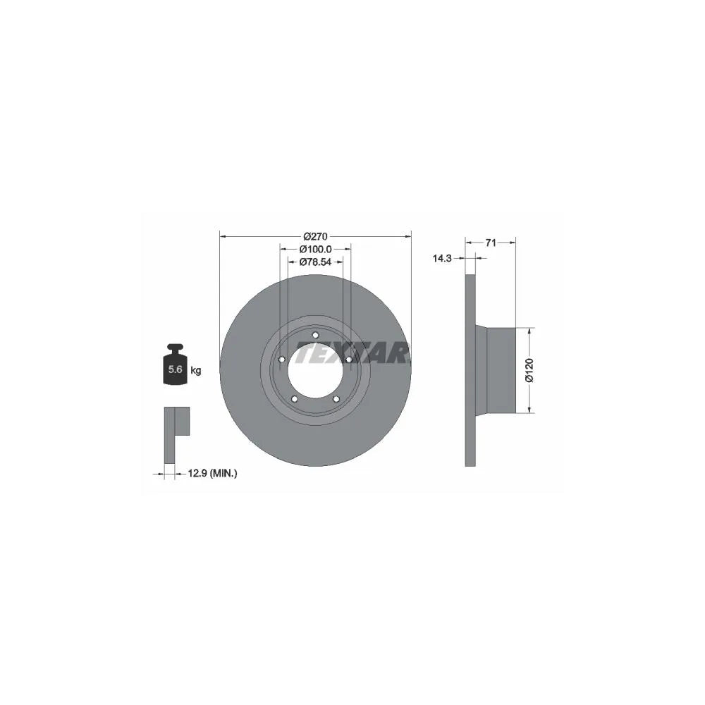 Disc Frana Textar pentru Ford Transit Bus/Transit/Transit Platou - 92014900
