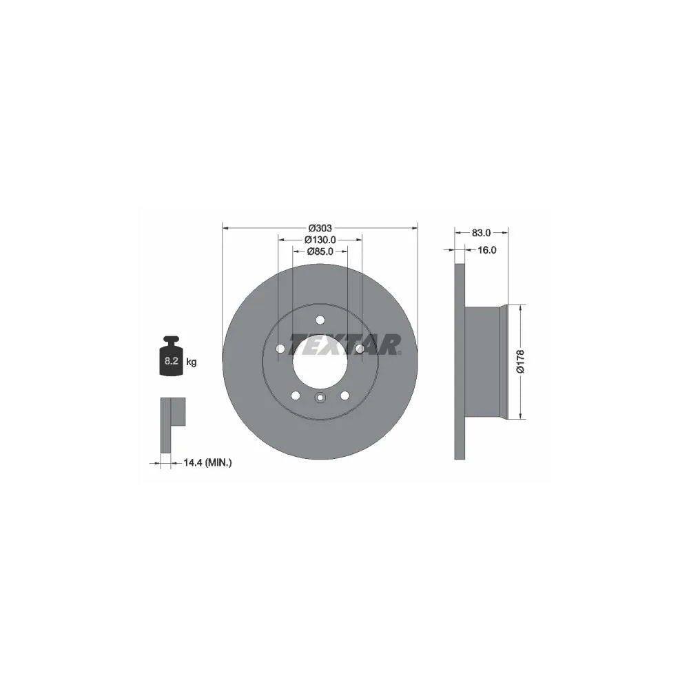 Disc Frana Textar pentru Mercedes-Benz G Class/G Class Platou, Puch G Modell - 92020300