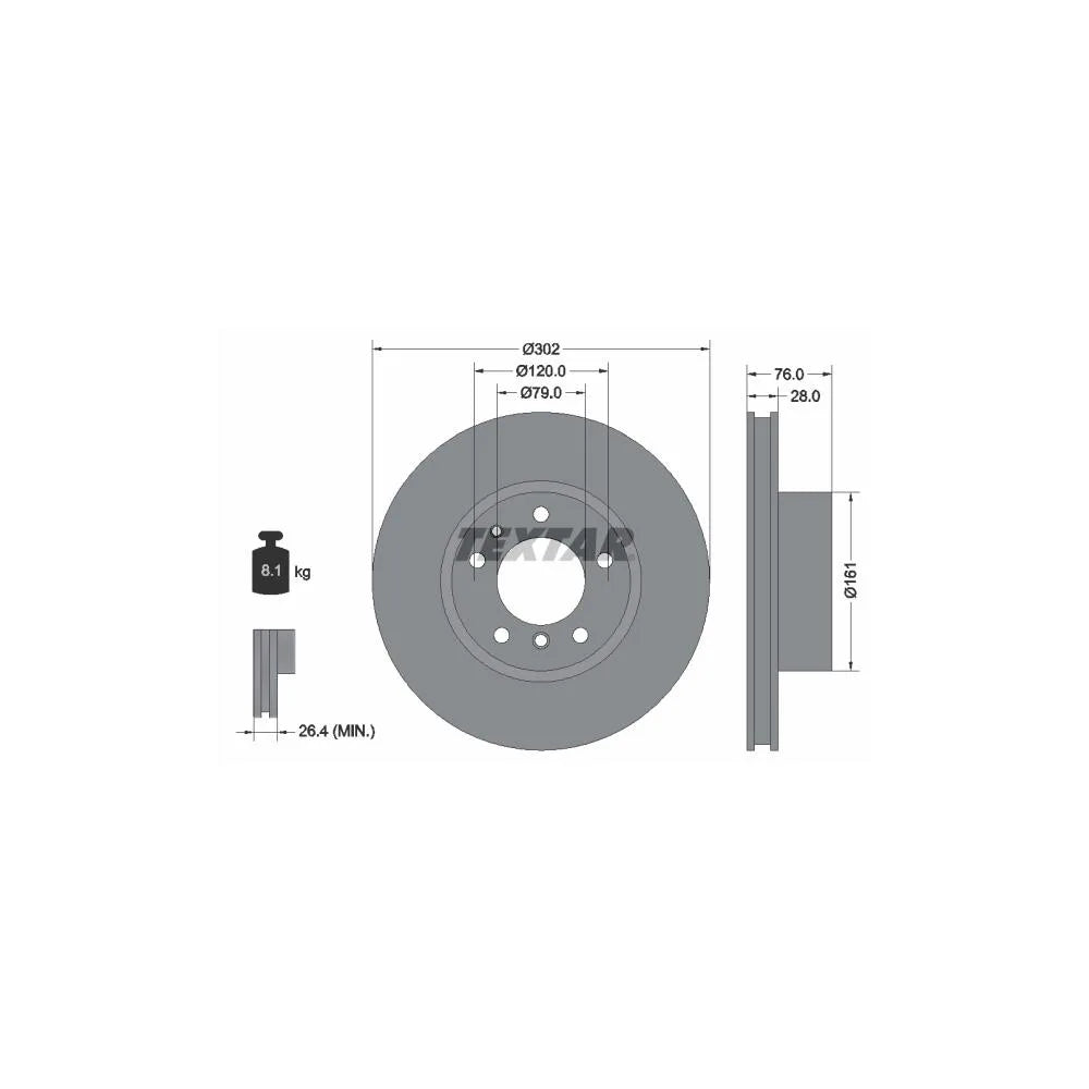 Disc Frana Textar pentru BMW 5/5 Touring/7 - 92042400
