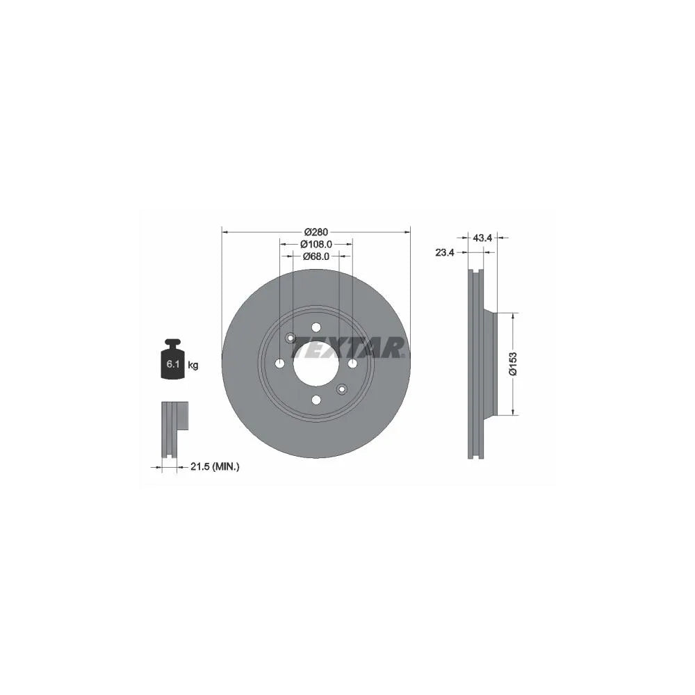 Disc Frana Textar pentru Saab 900/9000 - 92048400
