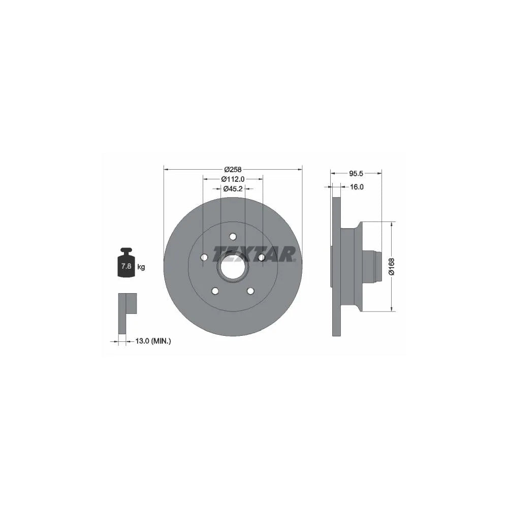 Disc Frana Textar pentru Volkswagen Transporter - 92053000