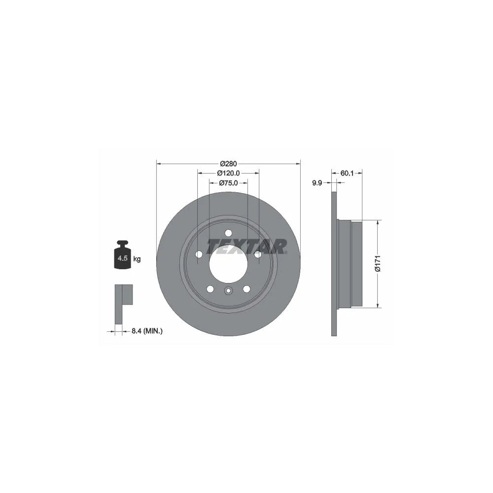 Disc Frana Textar pentru BMW 3 - 92055703