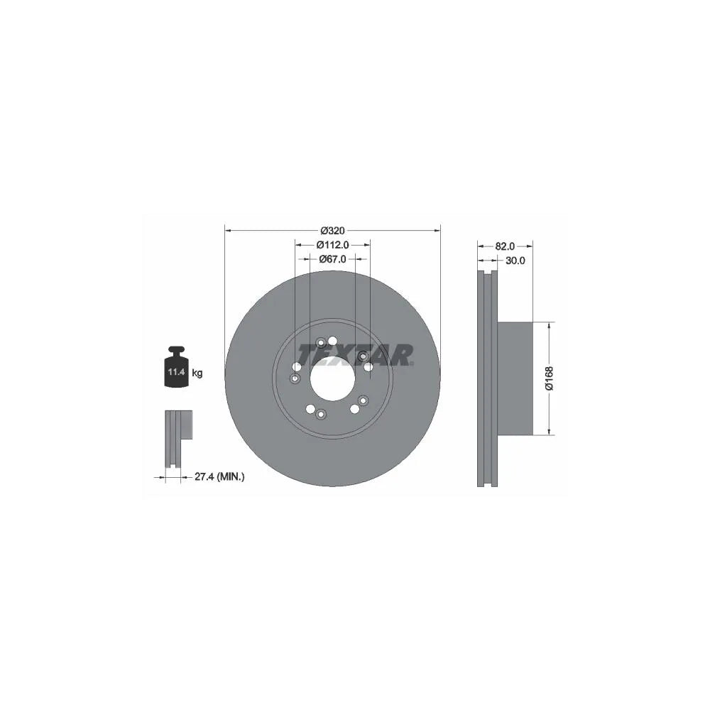Disc Frana Textar pentru Mercedes-Benz S Class/S Class Cupe - 92056600