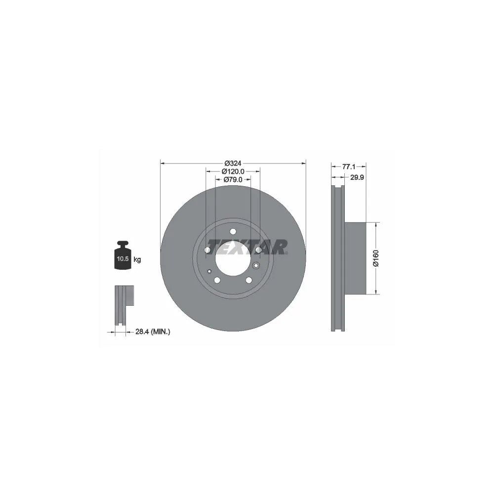 Disc Frana Textar pentru Alpina B10/B10 Touring, BMW 5/5 Touring/7/8 - 92058300