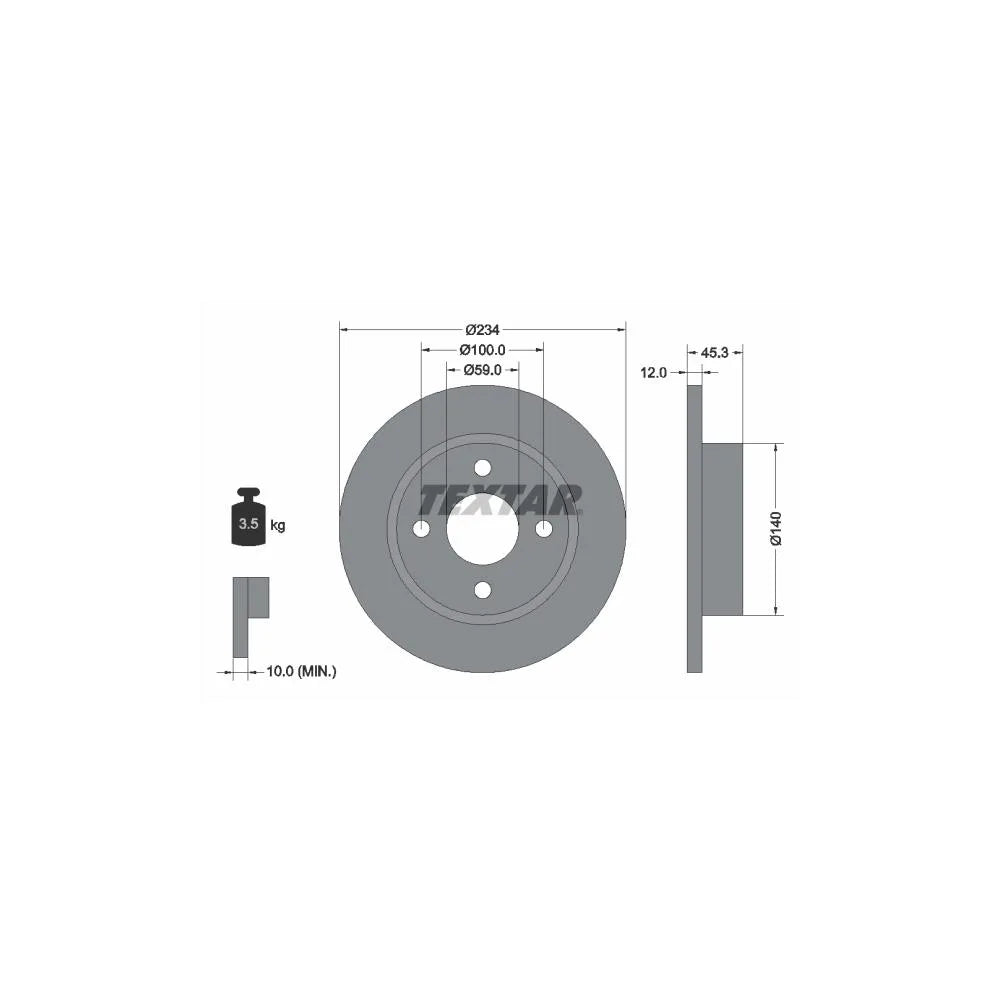 Discuri Frana Textar pentru Nissan Micra - 92063300