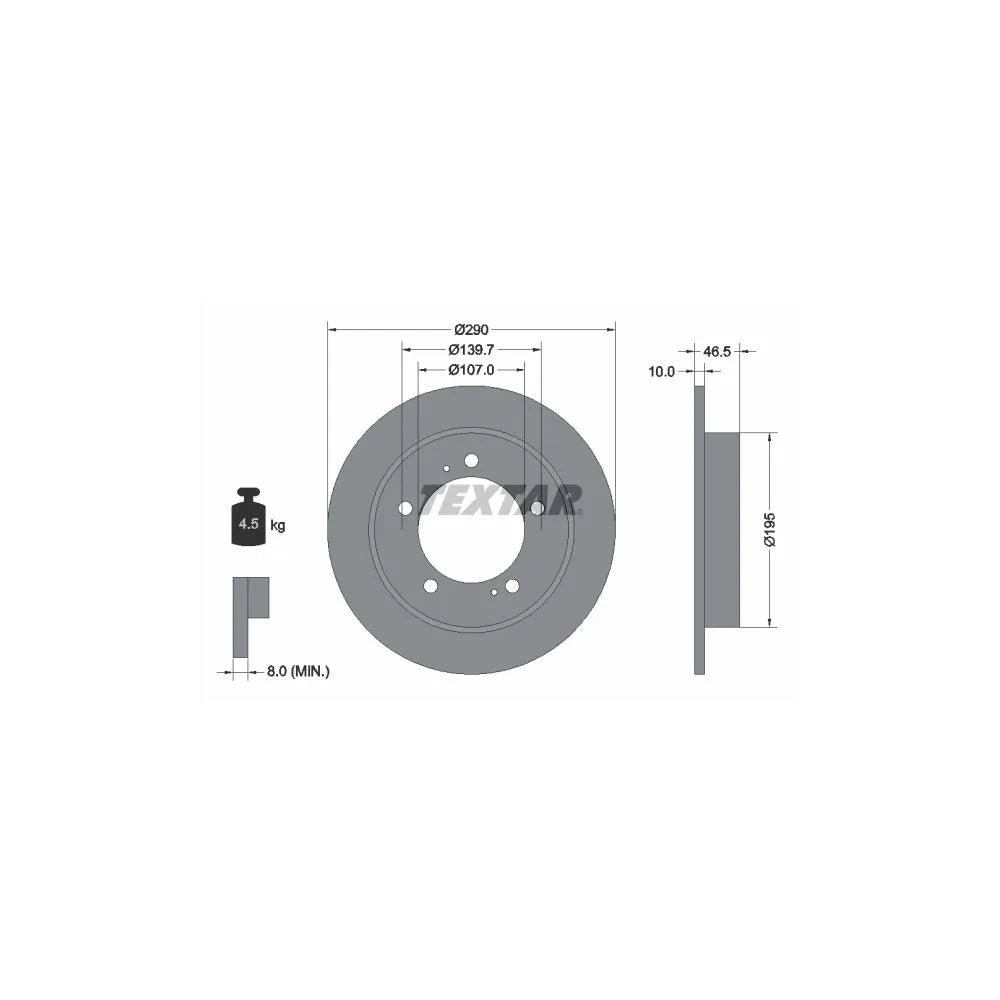 Disc Frana Textar pentru Suzuki Jimny/Vitara/X 90 - 92066003