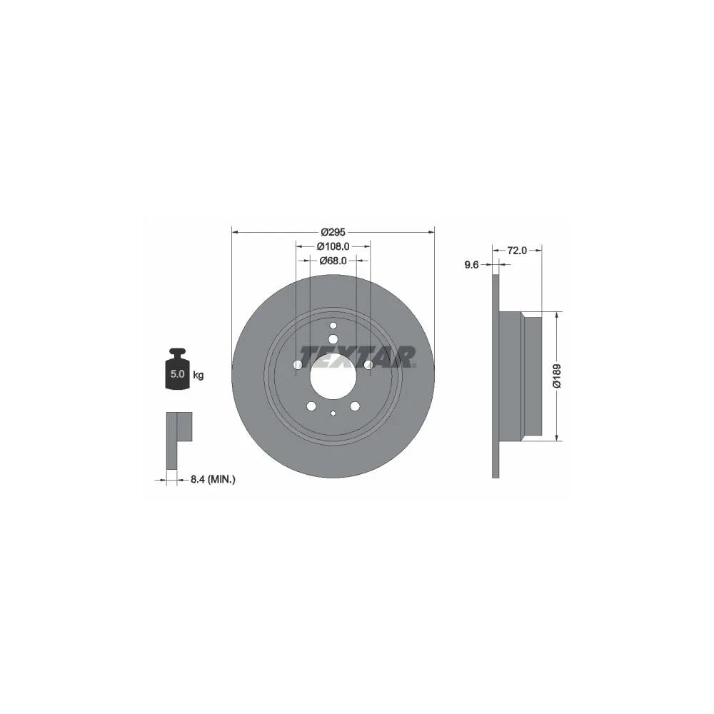 Disc Frana Textar pentru Volvo 850/C70/S70/V70 - 92066803