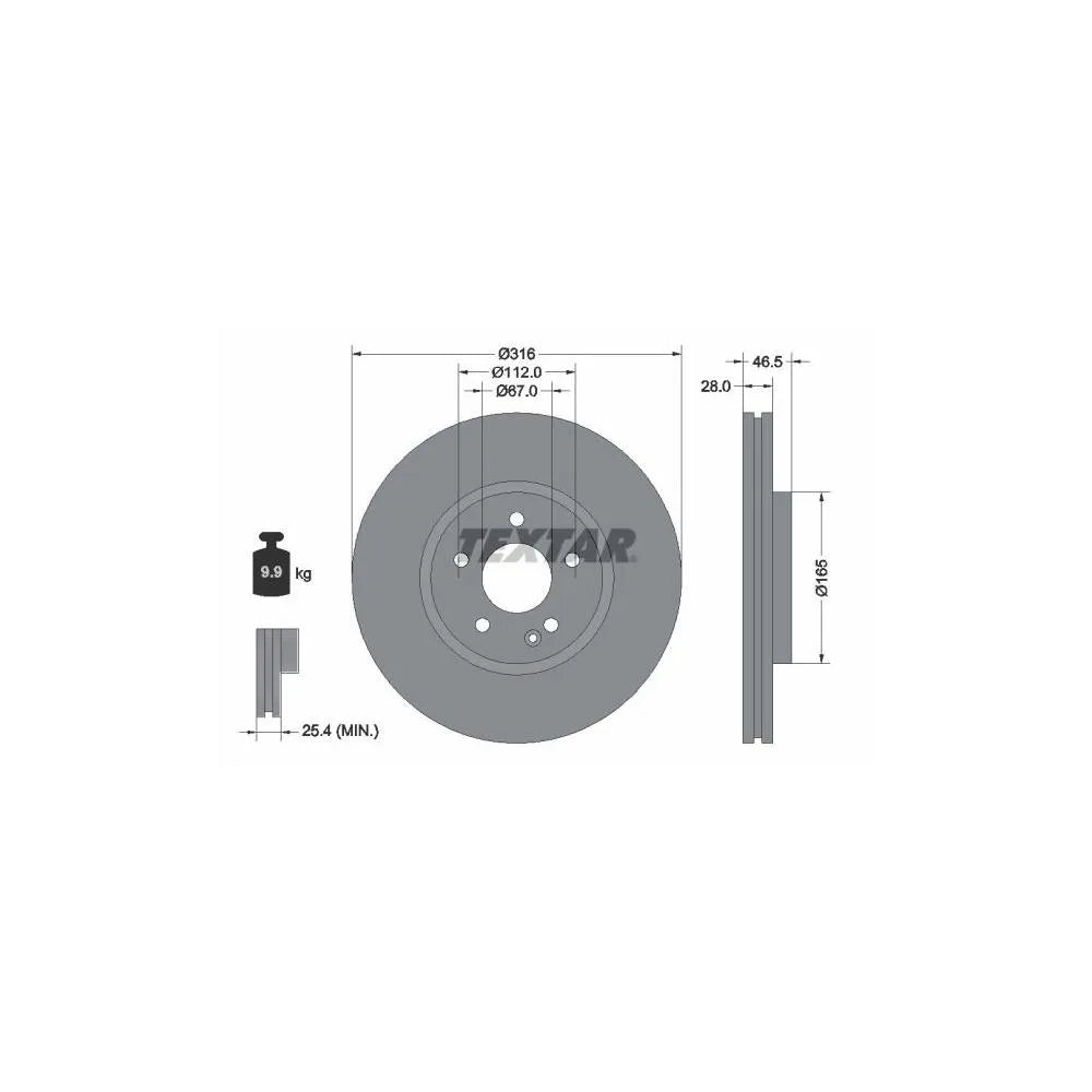 Discuri Frana Textar pentru Mercedes-Benz C Class/Clk/E Class/E Class Platou/E Class T Model - 92073100
