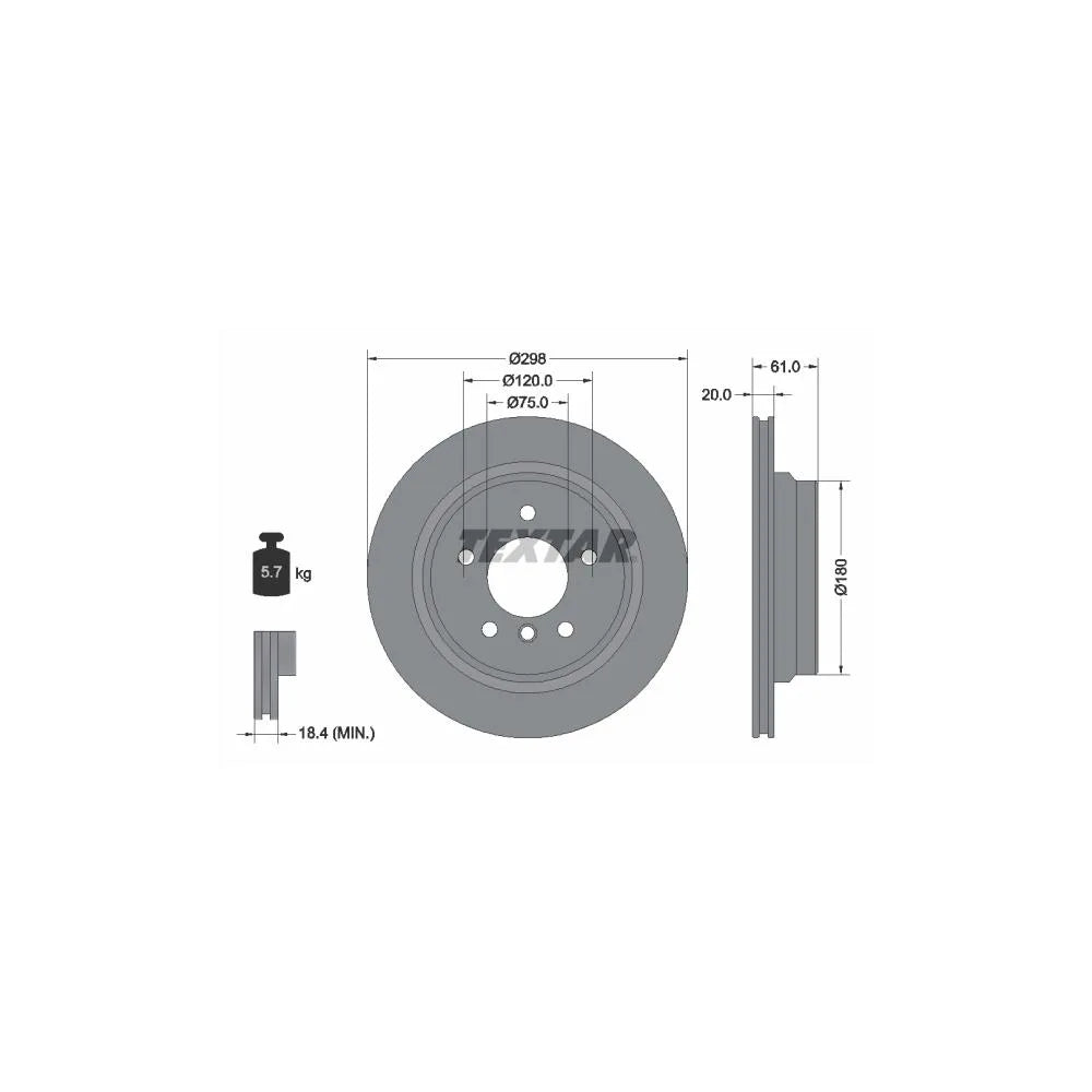 Disc Frana Textar pentru Alpina B10/B10 Touring, BMW 5/5 Touring - 92075103