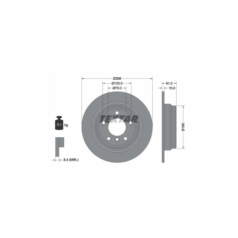 Disc Frana Textar pentru BMW 5/5 Touring - 92076603