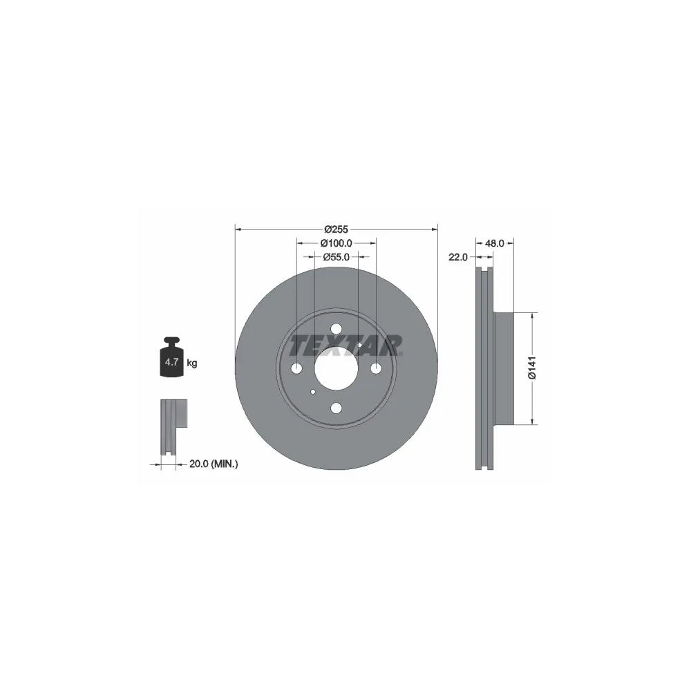 Discuri Frana Textar pentru Toyota Corolla - 92077203