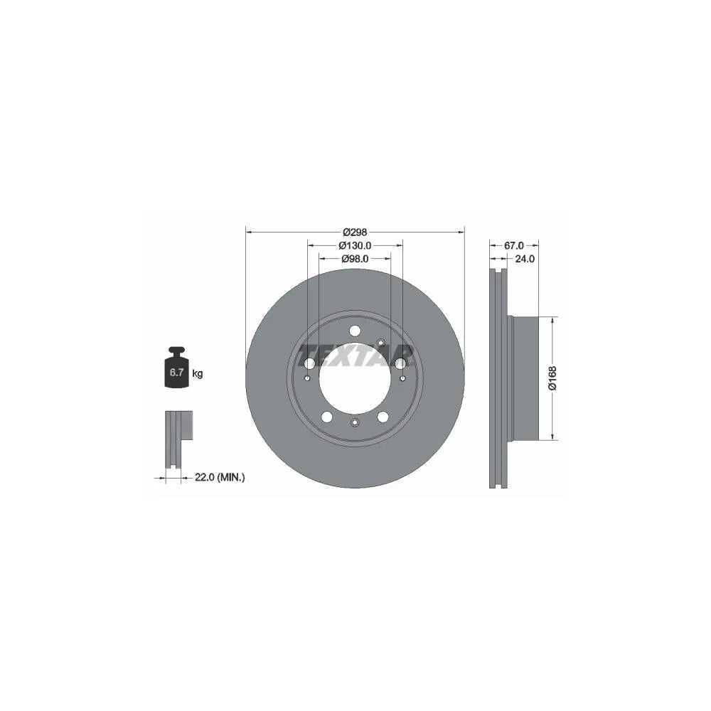 Disc Frana Textar pentru Porsche Boxster - 92088803