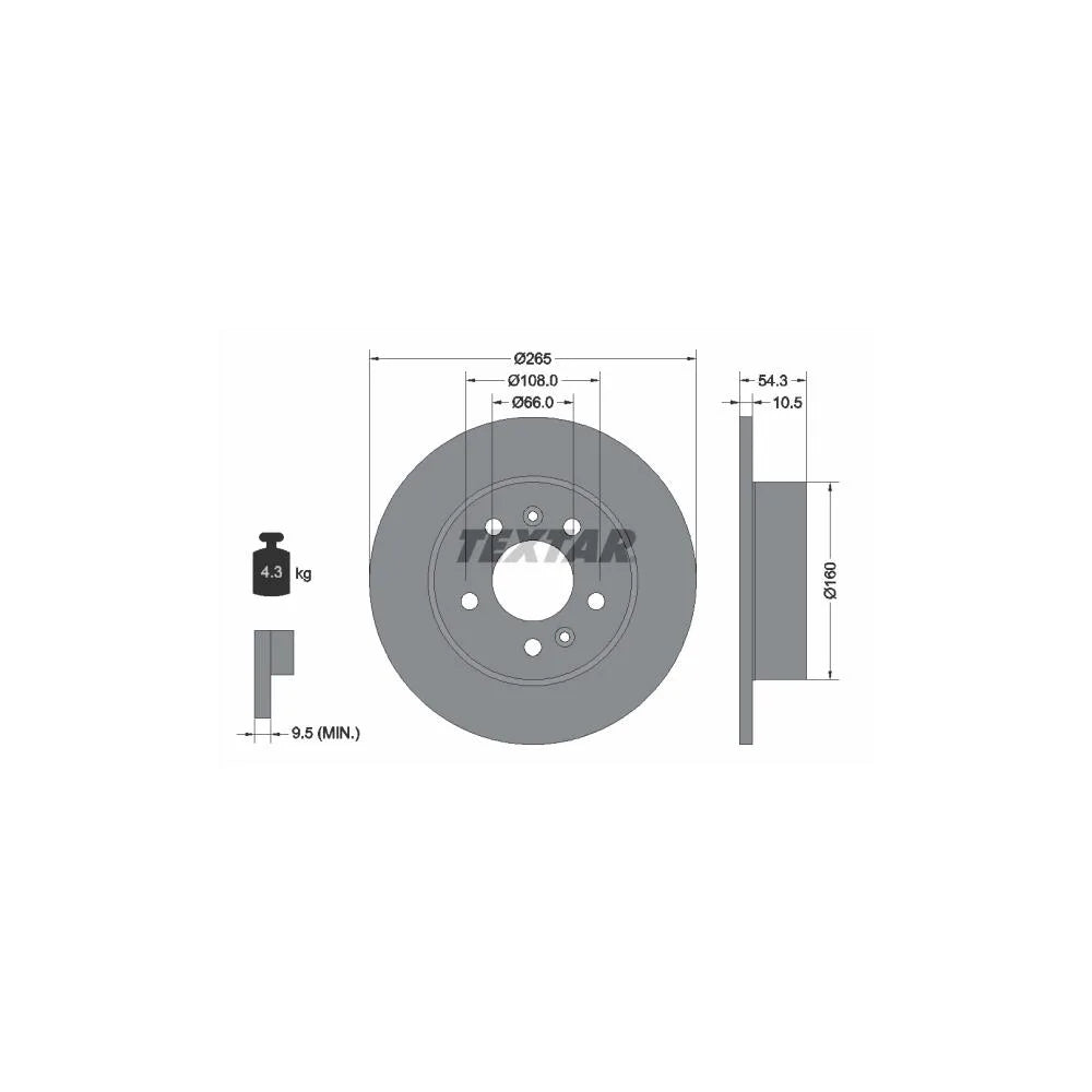 Disc Frana Textar pentru Renault Avantime/Espace - 92096300