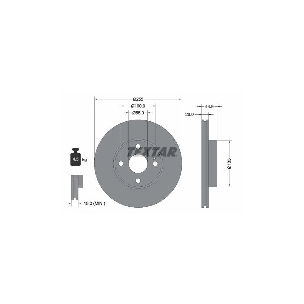 Disc Frana Textar pentru Mazda 323 F/Mx 5 - 92096800