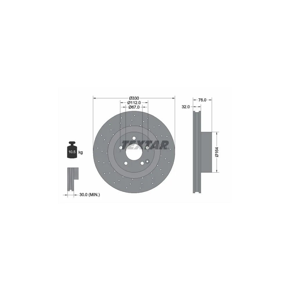 Disc Frana Textar pentru Mercedes-Benz S Class/S Class Cupe - 92099205