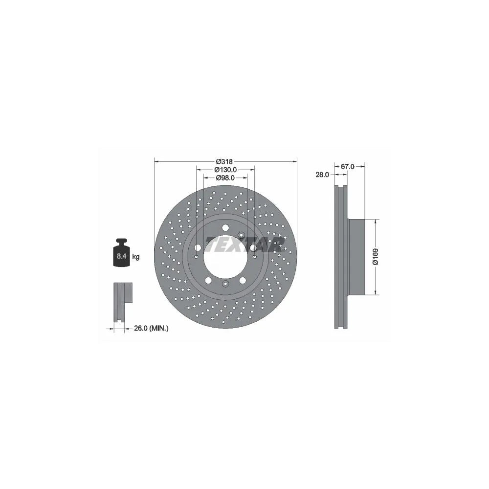 Discuri Frana Textar 318 mm 98 mm - 92100005