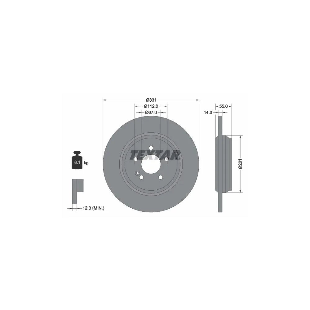 Disc Frana Textar pentru Mercedes-Benz M Class - 92103303
