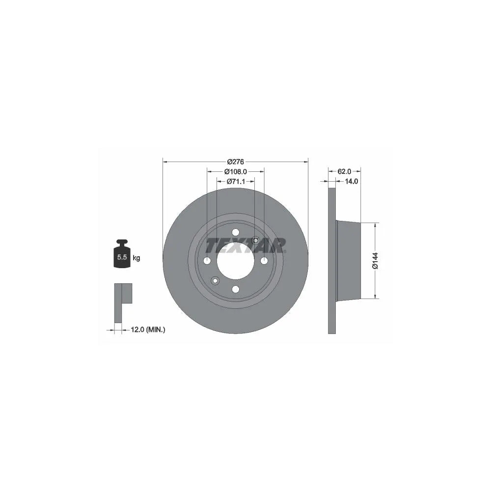 Discuri Frana Textar pentru Citroen C5 - 92107900
