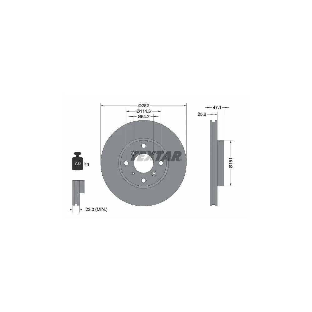Disc Frana Textar pentru Honda Accord - 92110100