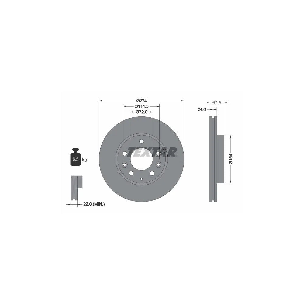 Disc Frana Textar pentru Isuzu Impulse, Mazda 323 F/323 S/6/626/Premacy - 92110400