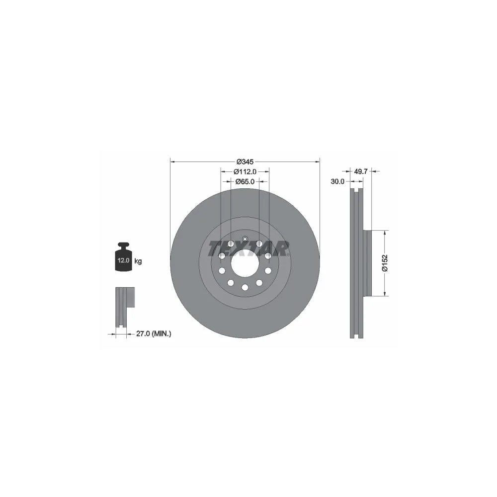Disc Frana TEX 112 mm 345 mm - 92120605