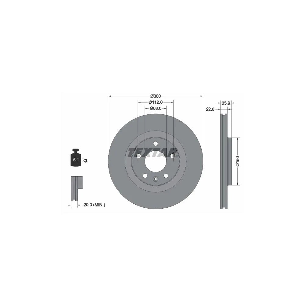 Disc Frana Textar pentru Audi A4 - 92137103