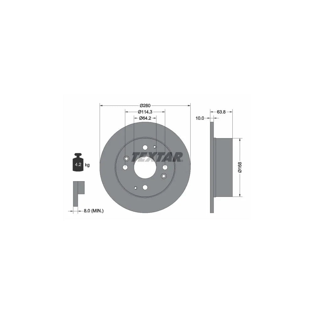 Disc Frana Textar pentru Honda Accord - 92138600