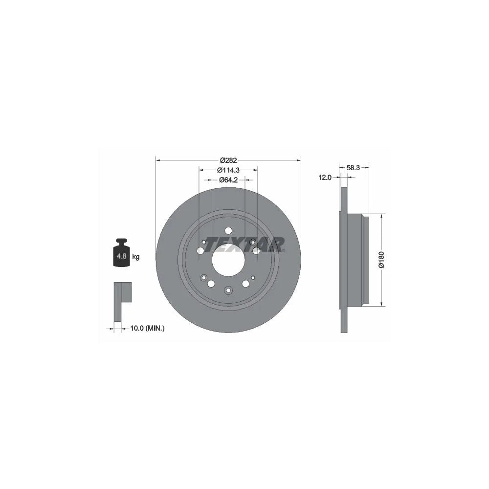 Disc Frana Textar pentru Honda Fr V/Stream - 92144500