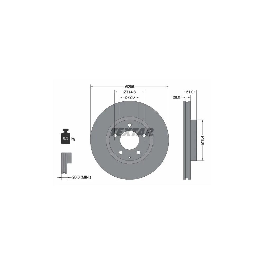 Discuri Frana Textar pentru Mazda Mpv - 92148100