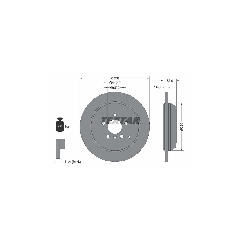 Disc Frana Textar pentru Mercedes-Benz M Class/R Class - 92150803