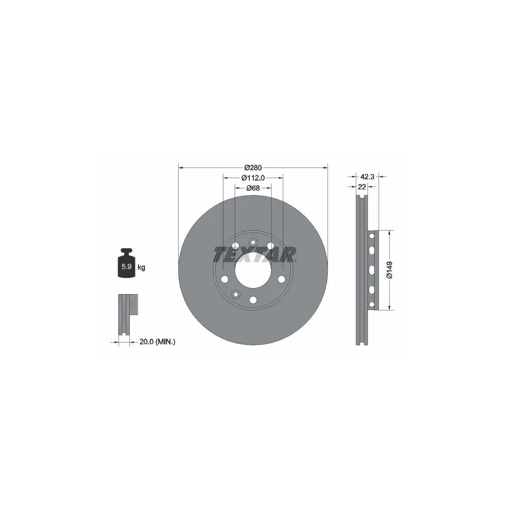 Discuri Frana Textar 280 mm - 92152203